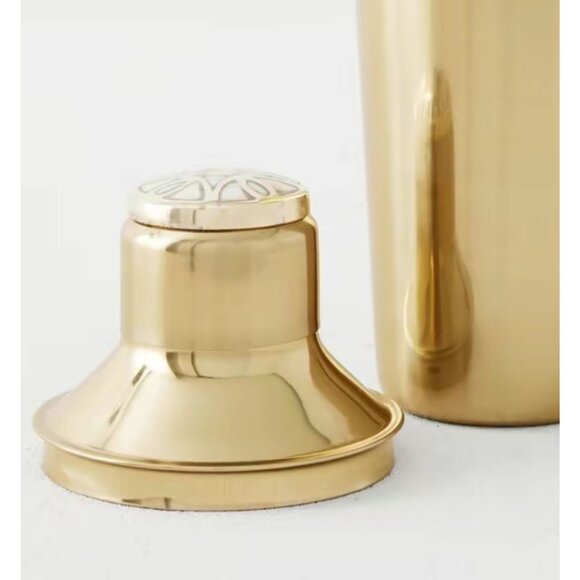 Z GALLERIE Lourdes Gold Cocktail Shaker NEW NIB - Picture 3 of 3